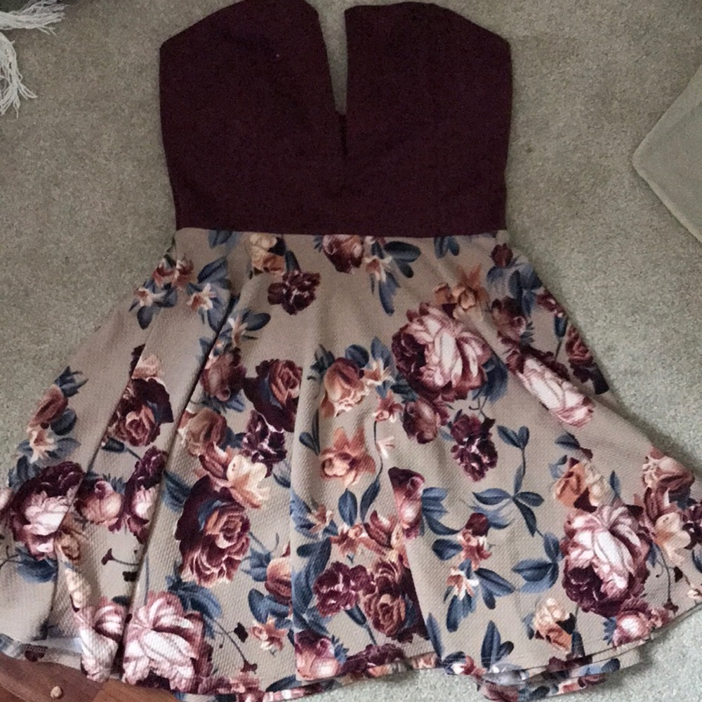 Windsor Burgundy floral dress